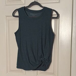 Beyond Yoga Women's tie front Muscle Tee - Deep Teal